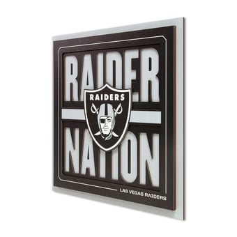 IDNA Las Vegas Raiders 12" x 12" Slogan Series 3D Wall Art