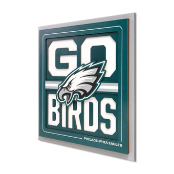 IDNA Philadelphia Eagles 12" x 12" Slogan Series 3D Wall Art