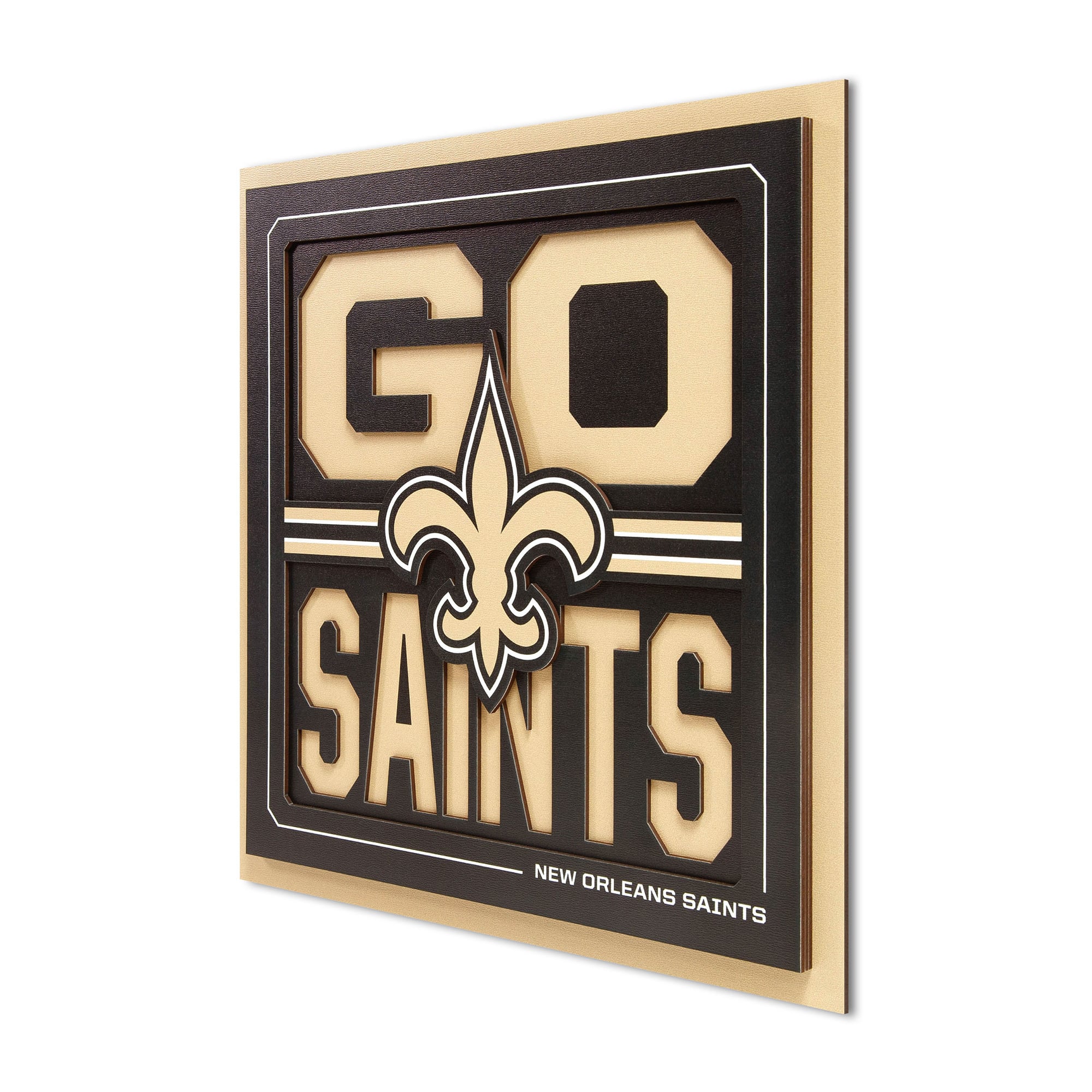 IDNA New Orleans Saints 12" x 12" Slogan Series 3D Wall Art