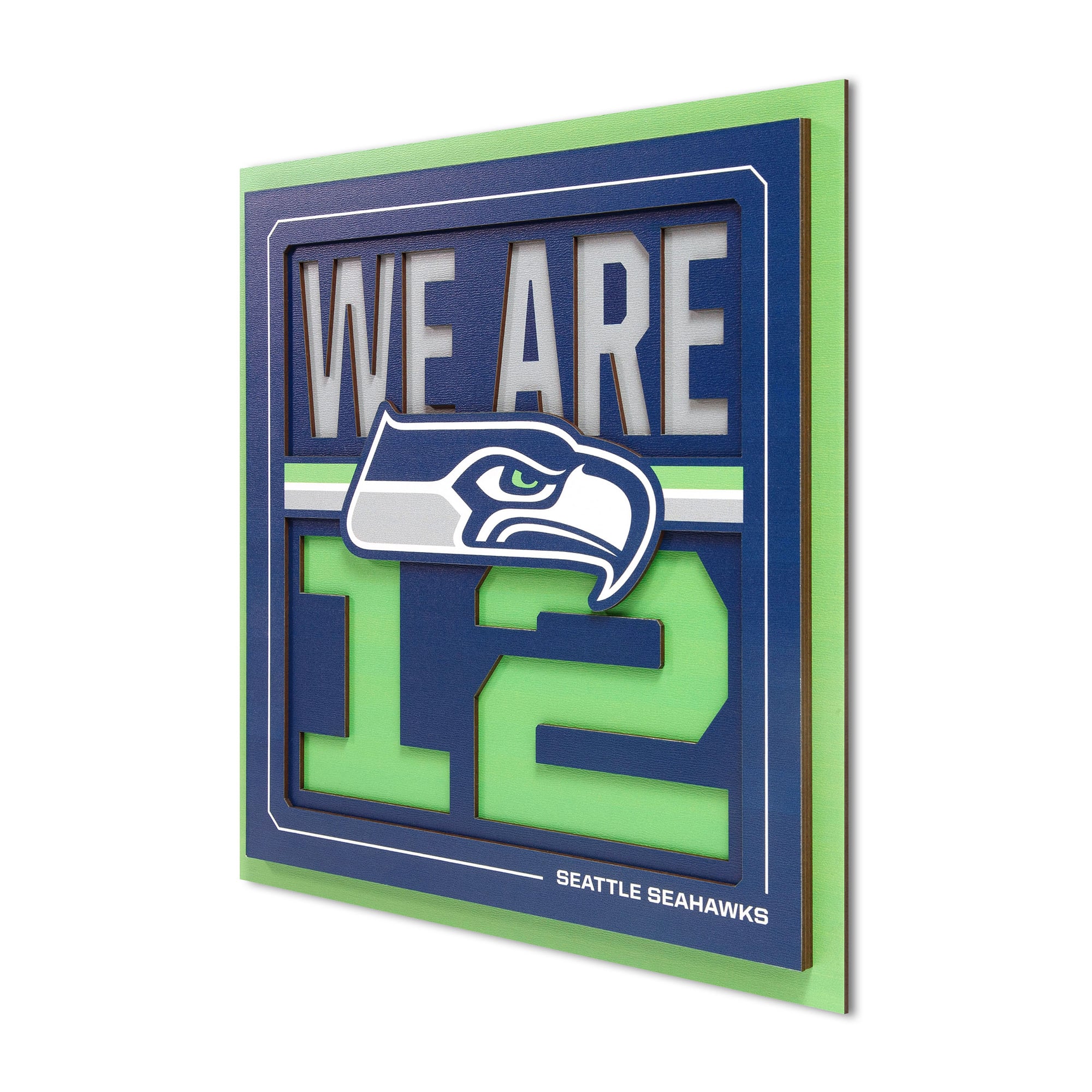 IDNA Seattle Seahawks 12" x 12" Slogan Series 3D Wall Art