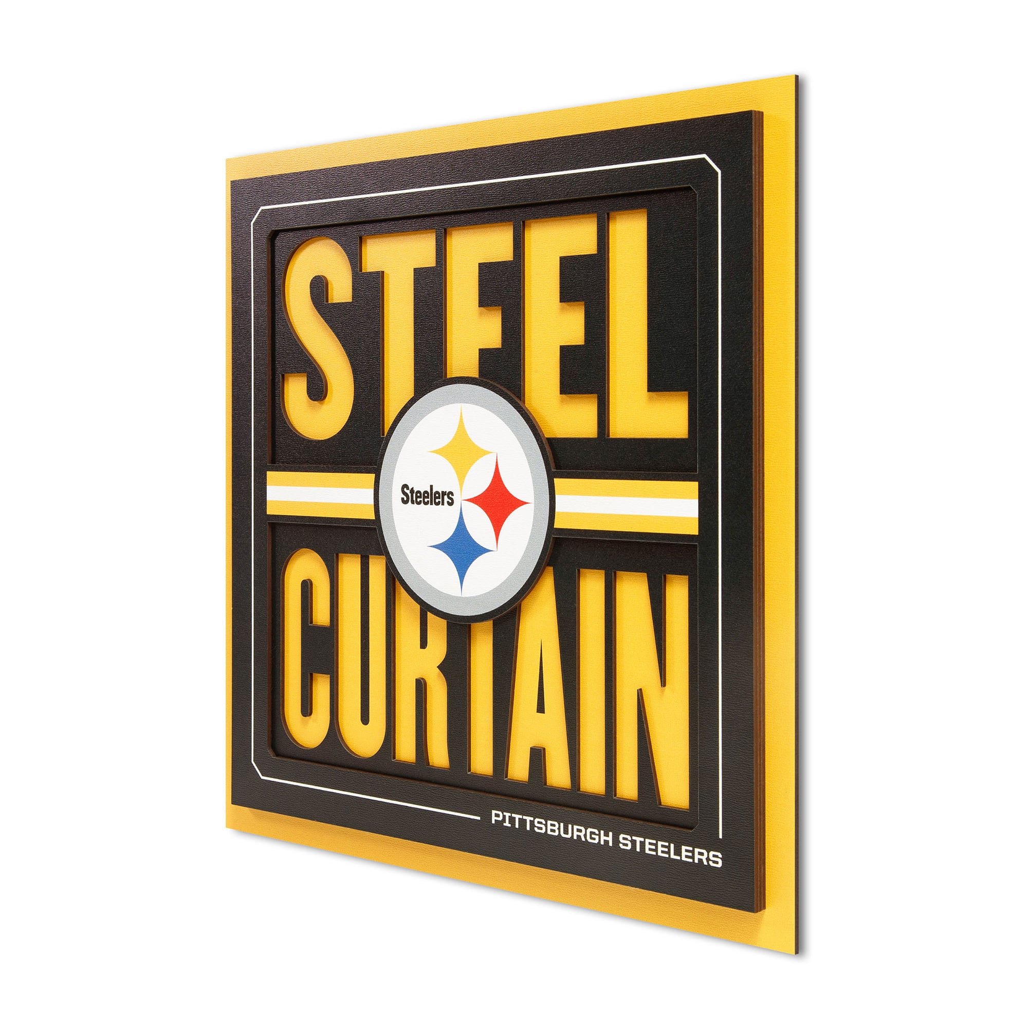 IDNA Pittsburgh Steelers 12" x 12" Slogan Series 3D Wall Art