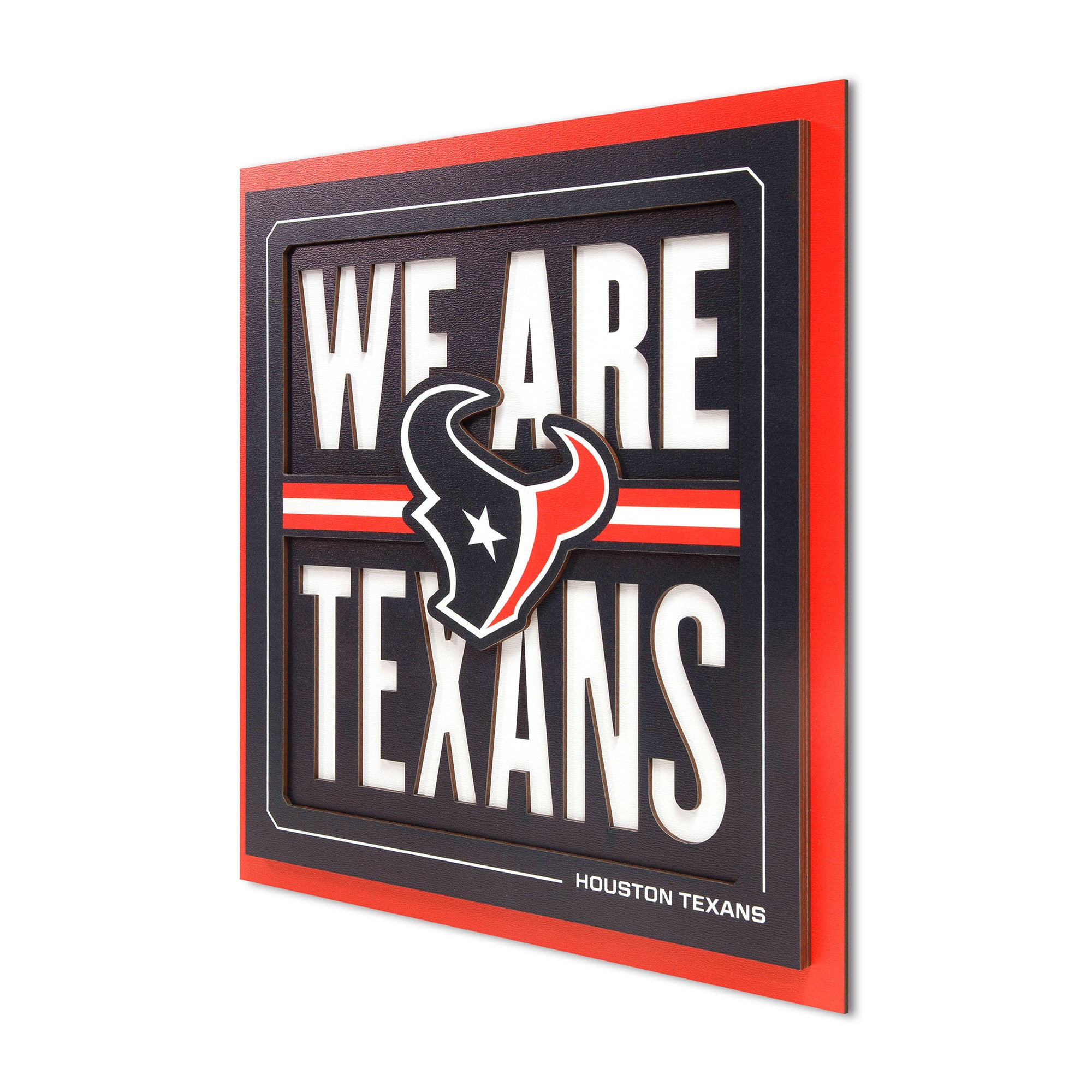 IDNA Houston Texans 12" x 12" Slogan Series 3D Wall Art