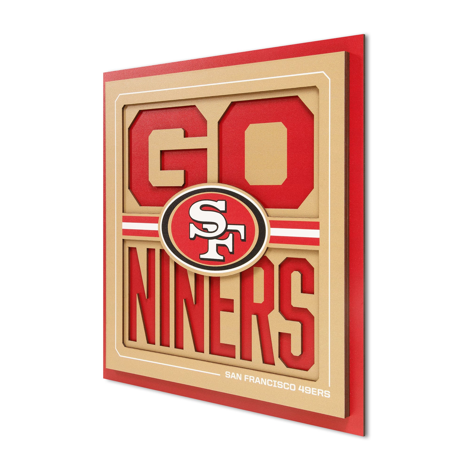 IDNA San Francisco 49ers 12" x 12" Slogan Series 3D Wall Art