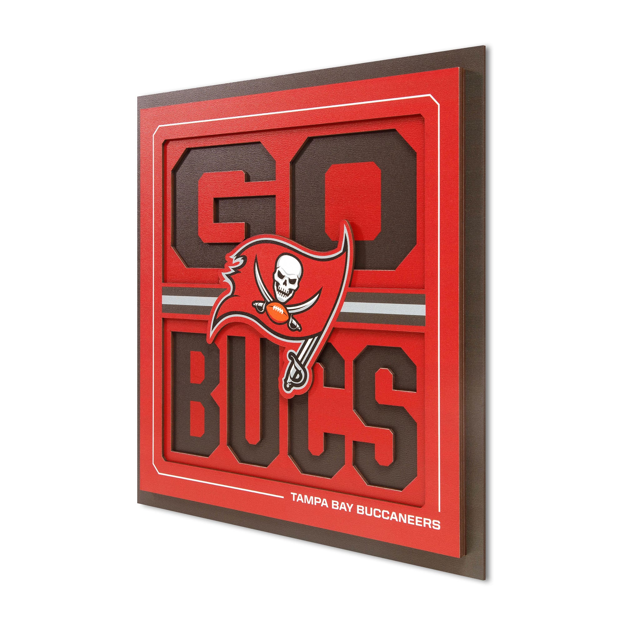 IDNA Tampa Bay Buccaneers 12" x 12" Slogan Series 3D Wall Art