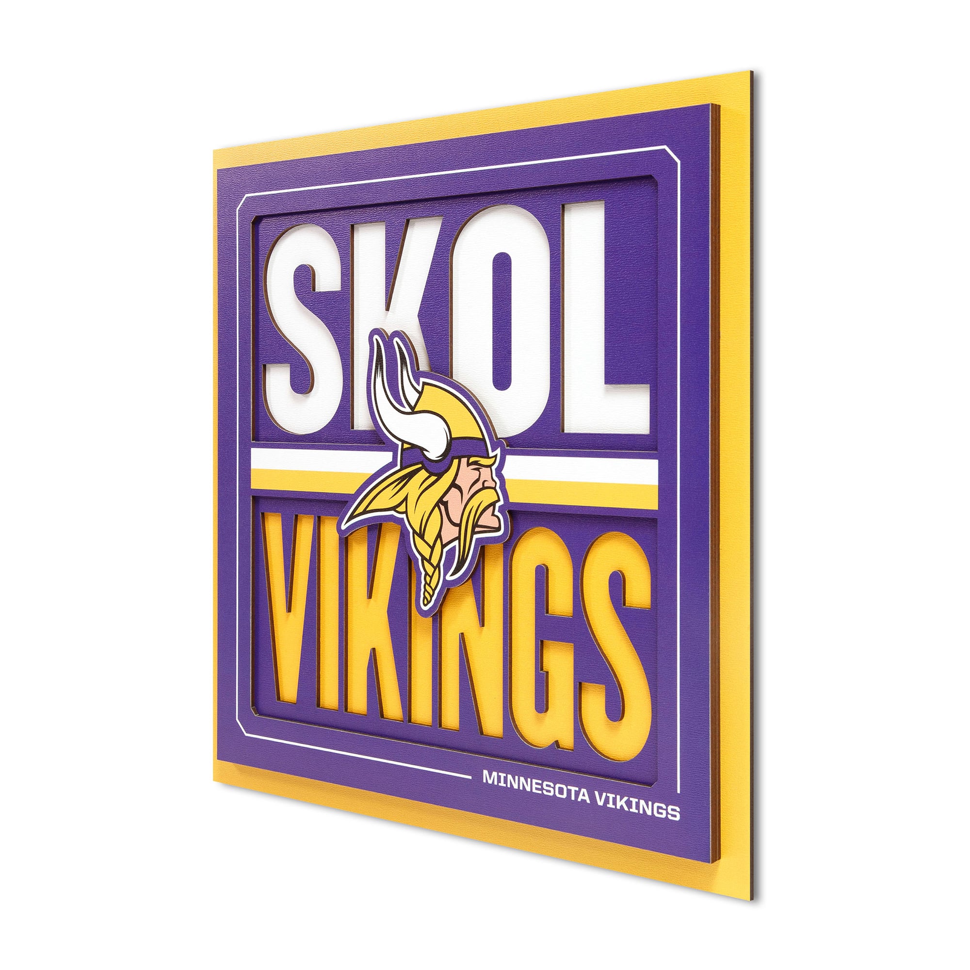 IDNA Minnesota Vikings 12" x 12" Slogan Series 3D Wall Art