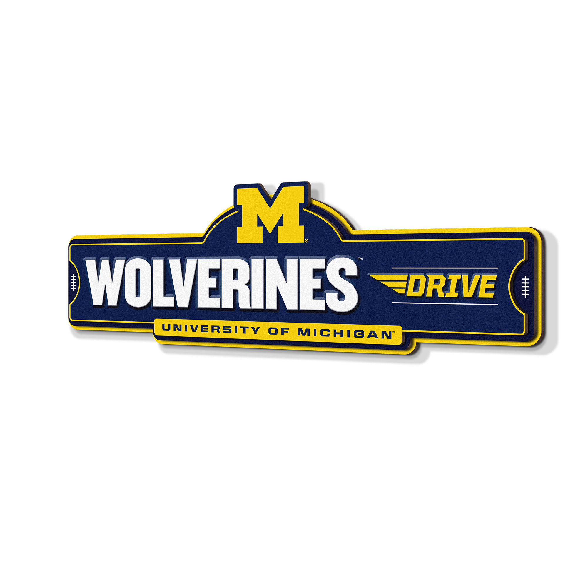 IDNA Michigan Wolverines 3D Street Sign