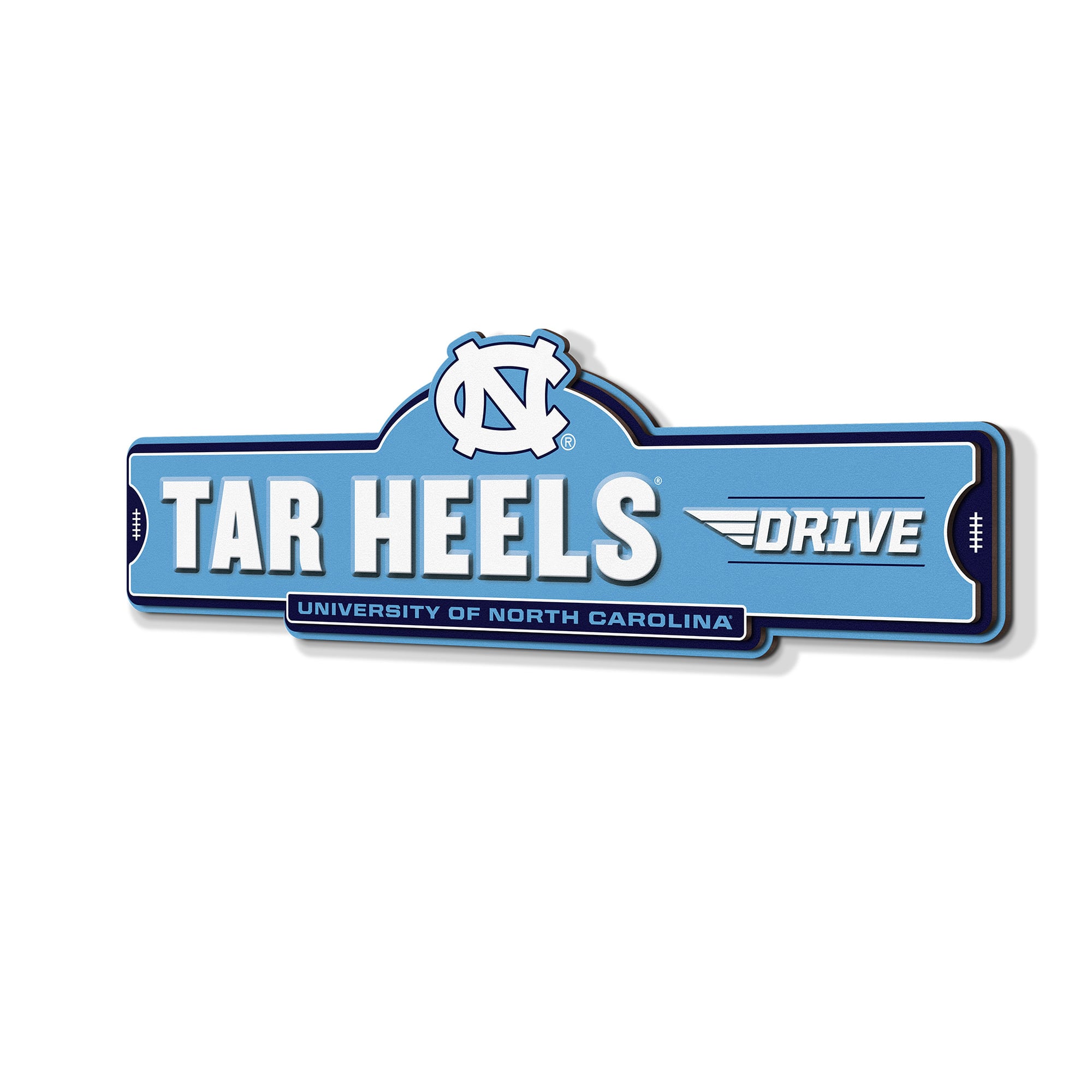 IDNA North Carolina Tar Heels 3D Street Sign