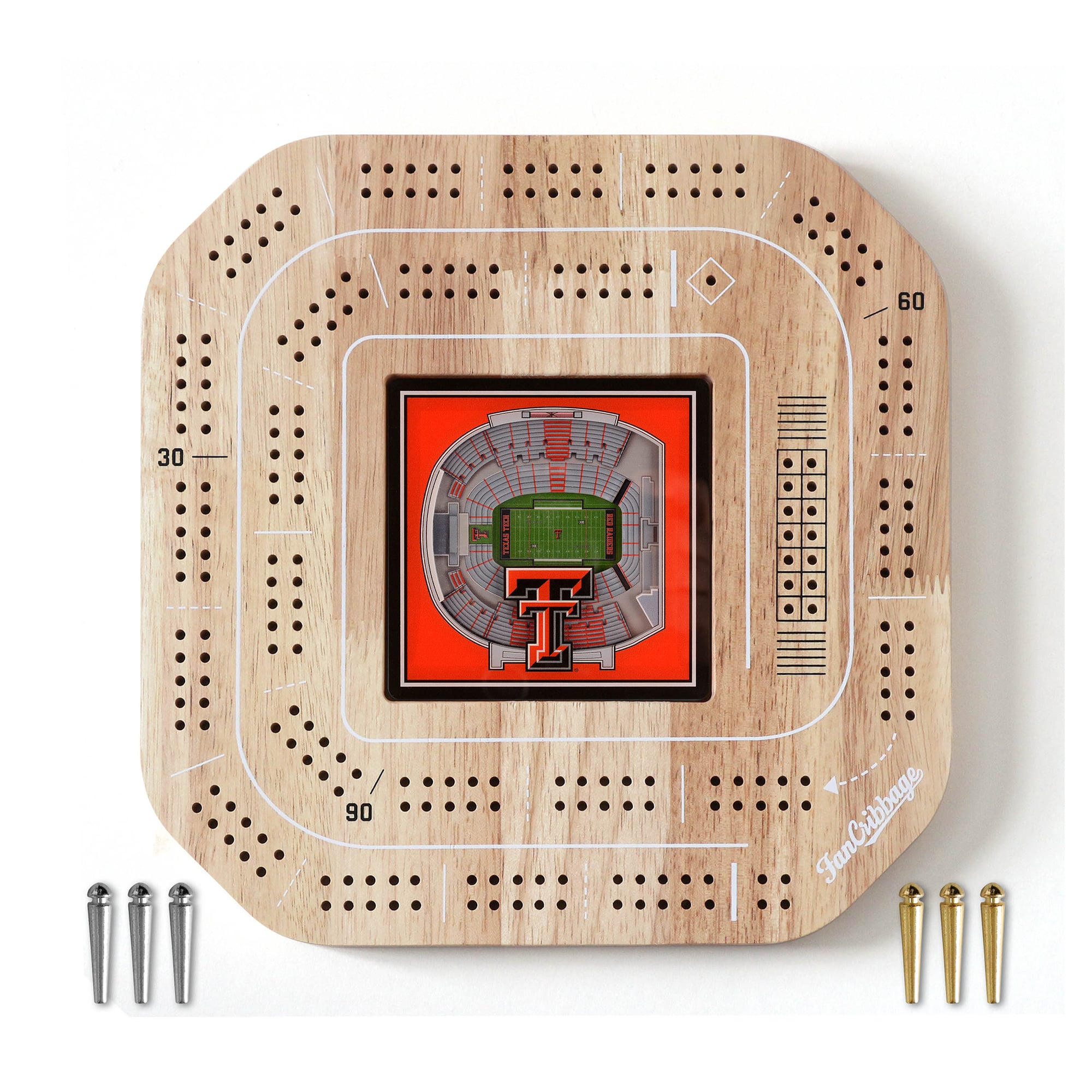 IDNA Texas Tech Red Raiders StadiumView Cribbage Game