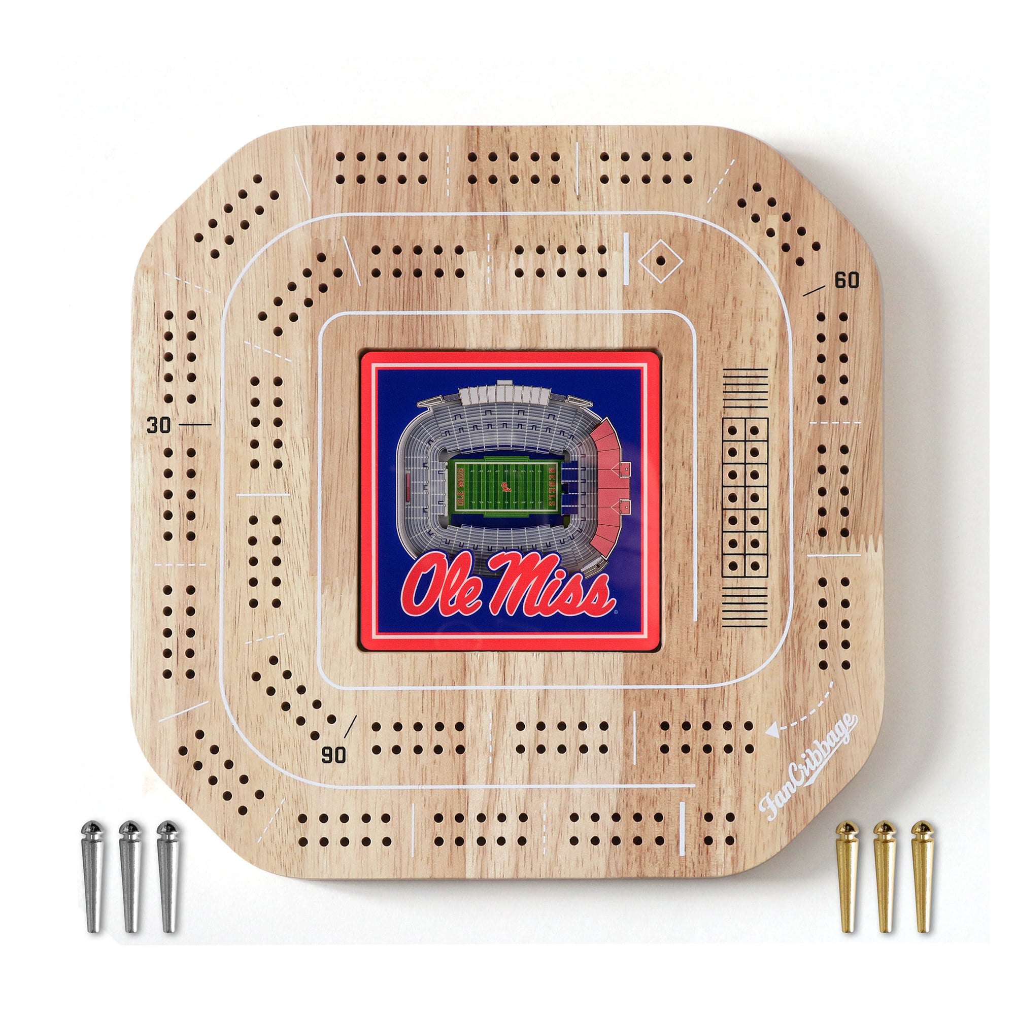 IDNA Ole Miss Rebels StadiumView Cribbage Game