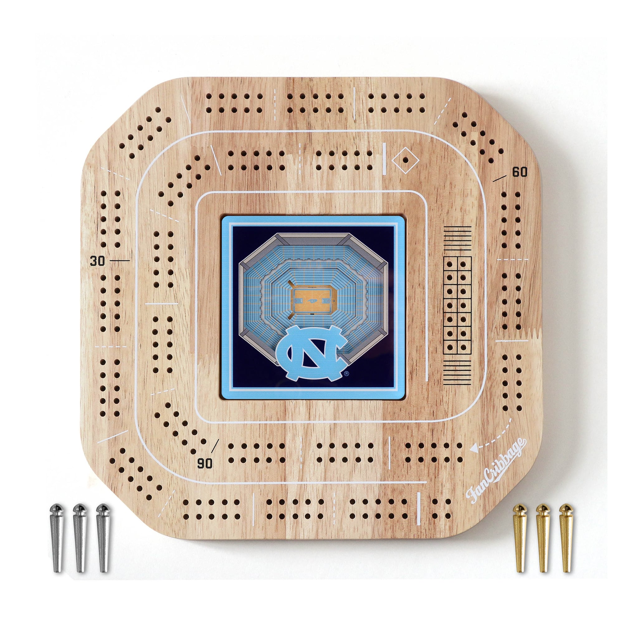 IDNA North Carolina Tar Heels StadiumView Cribbage Game