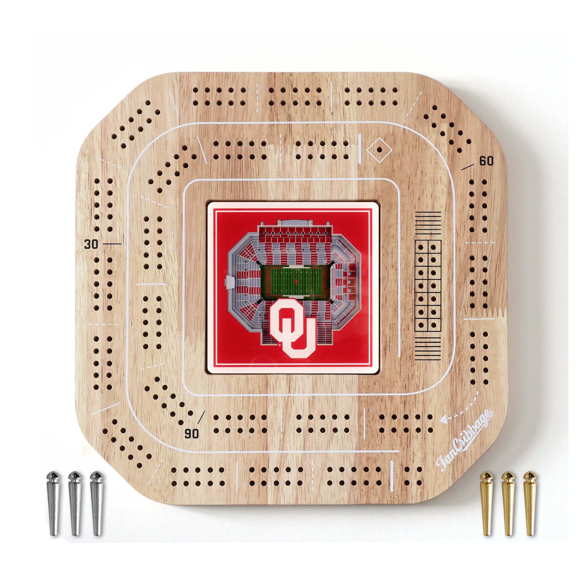 IDNA Oklahoma Sooners StadiumView Cribbage Game