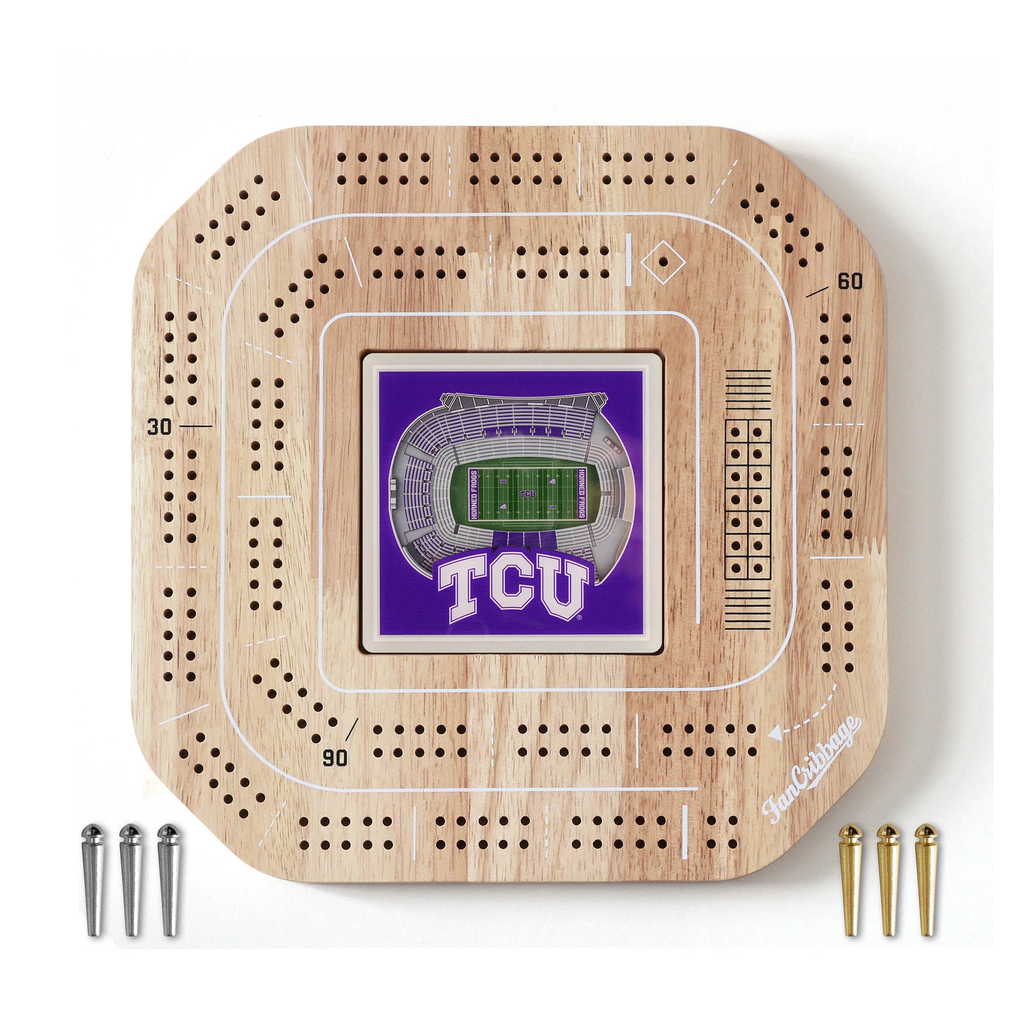 IDNA TCU Horned Frogs StadiumView Cribbage Game