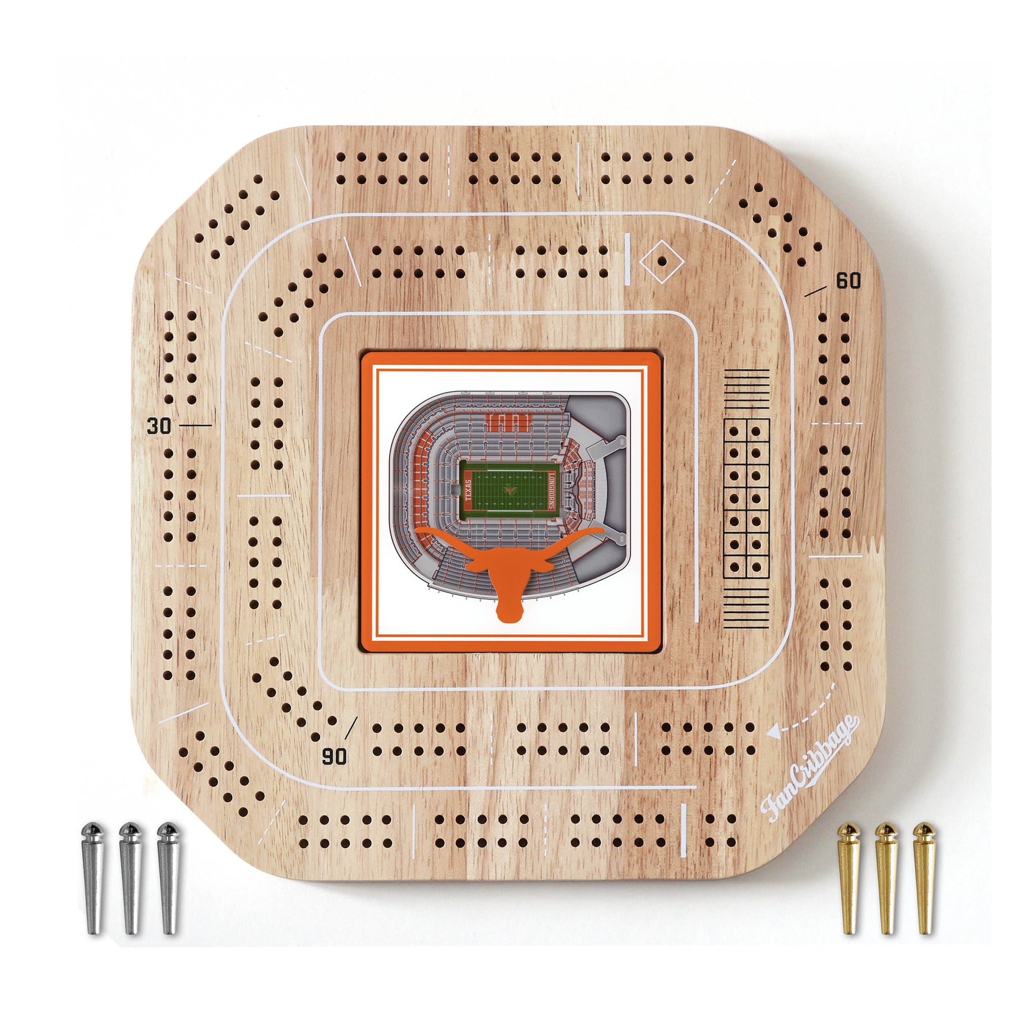 IDNA Texas Longhorns StadiumView Cribbage Game