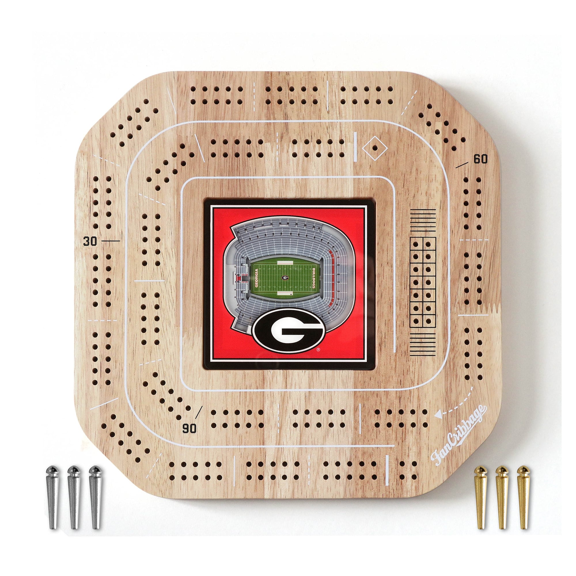 IDNA Georgia Bulldogs StadiumView Cribbage Game