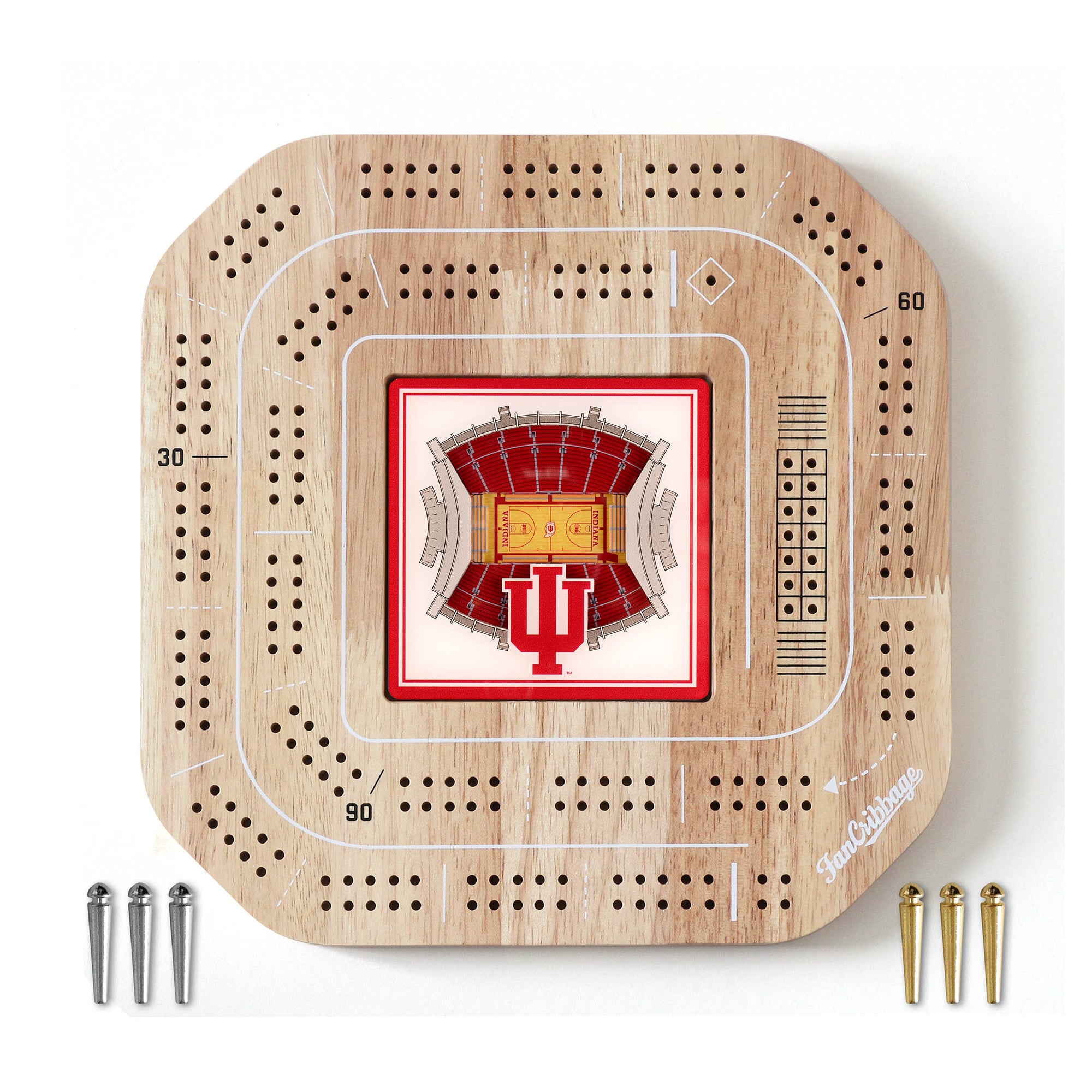 IDNA Indiana Hoosiers StadiumView Cribbage Game