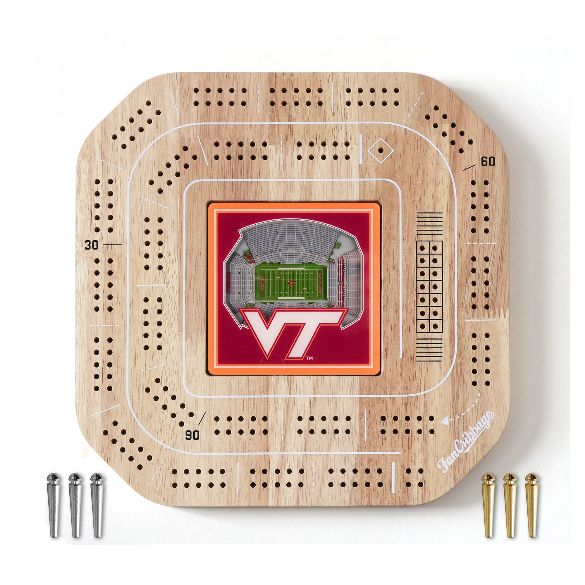 IDNA Virginia Tech Hokies StadiumView Cribbage Game