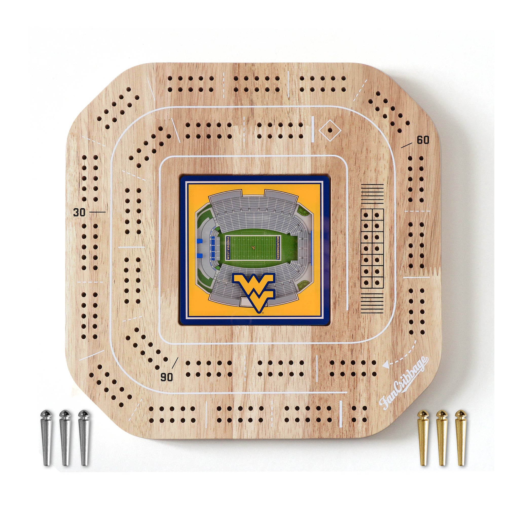 IDNA West Virginia Mountaineers StadiumView Cribbage Game