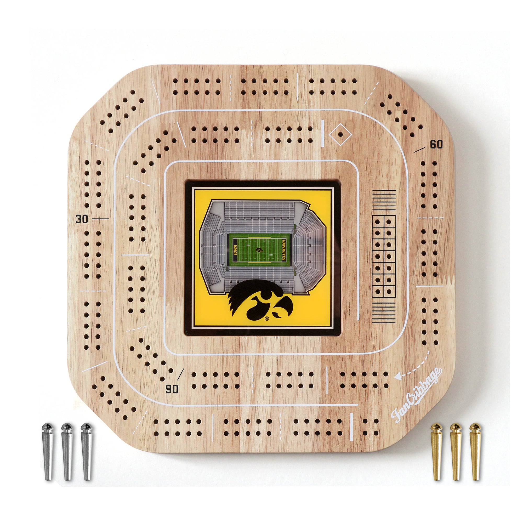 IDNA Iowa Hawkeyes StadiumView Cribbage Game