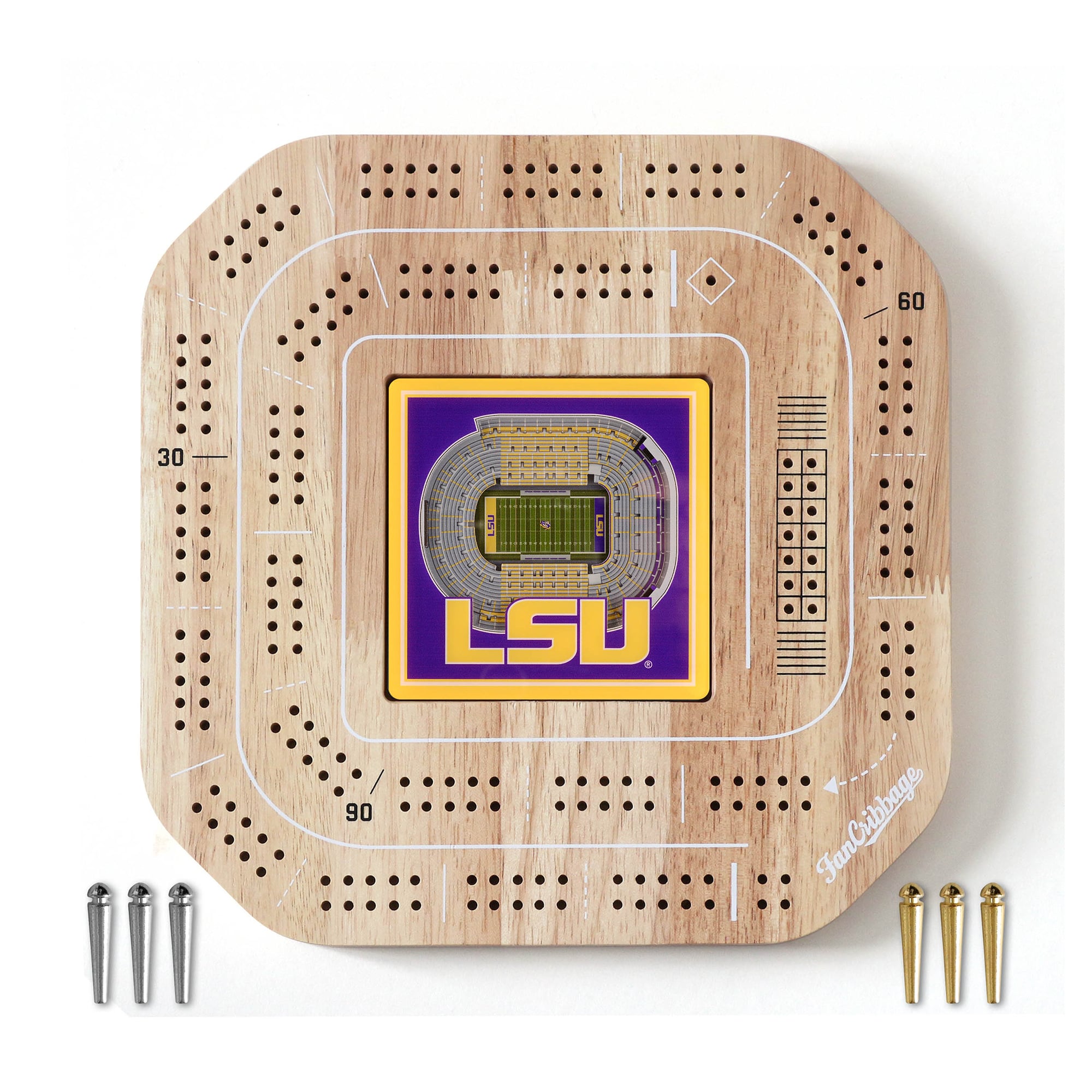 IDNA LSU Tigers StadiumView Cribbage Game