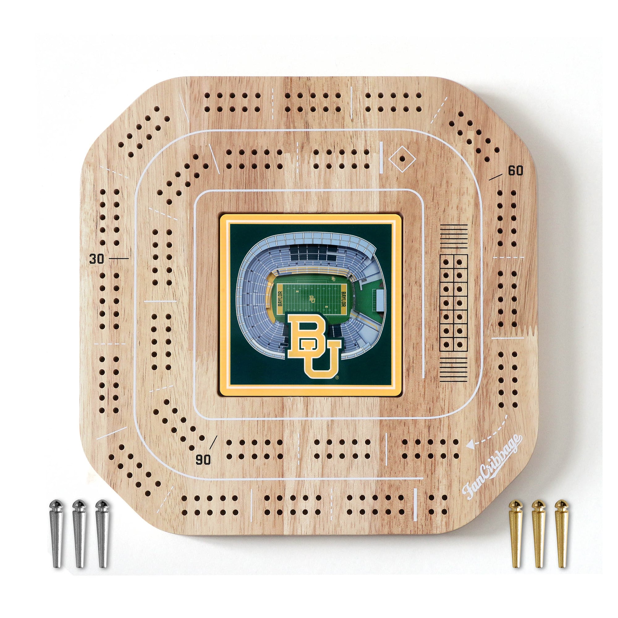IDNA Baylor Bears StadiumView Cribbage Game