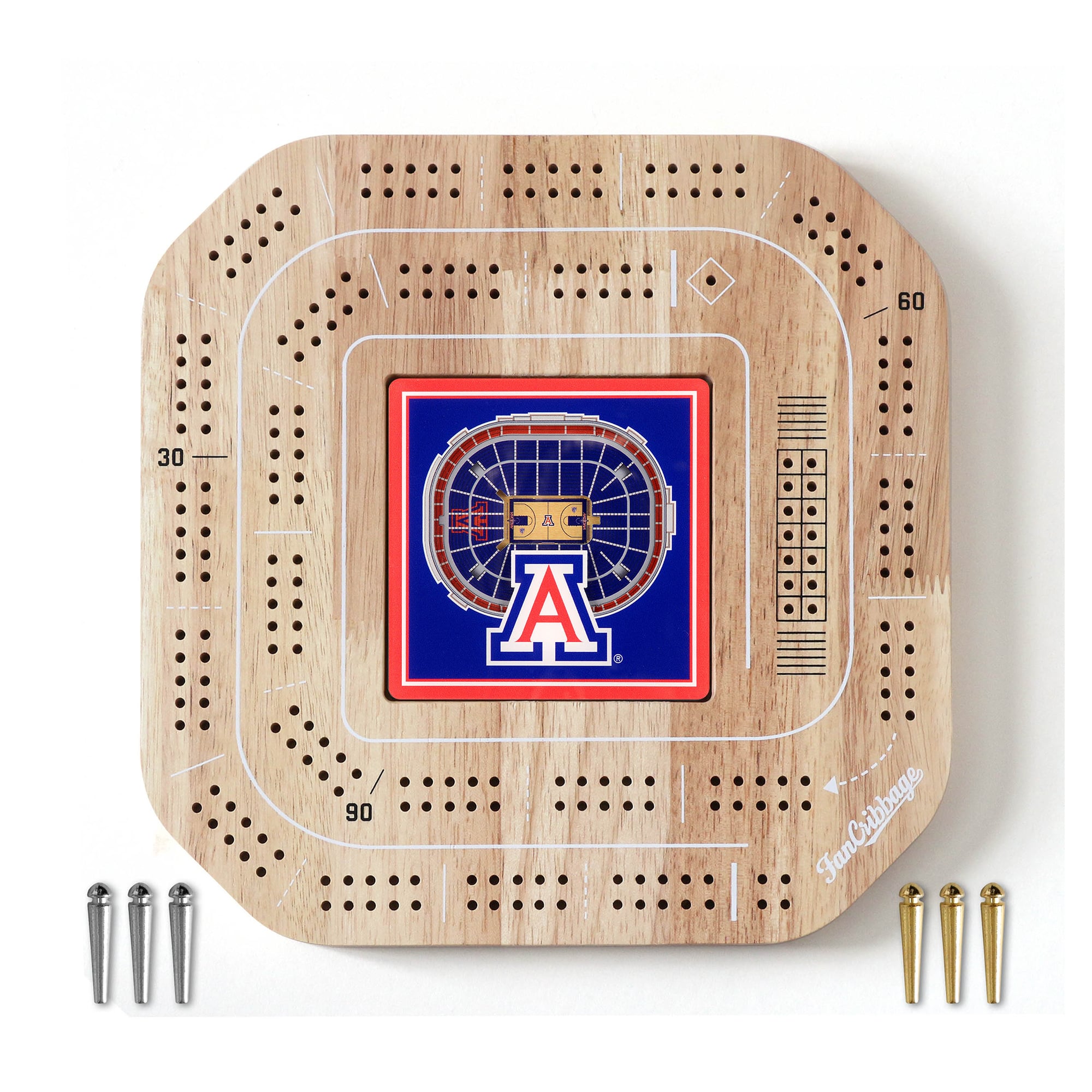 IDNA Arizona Wildcats StadiumView Cribbage Game