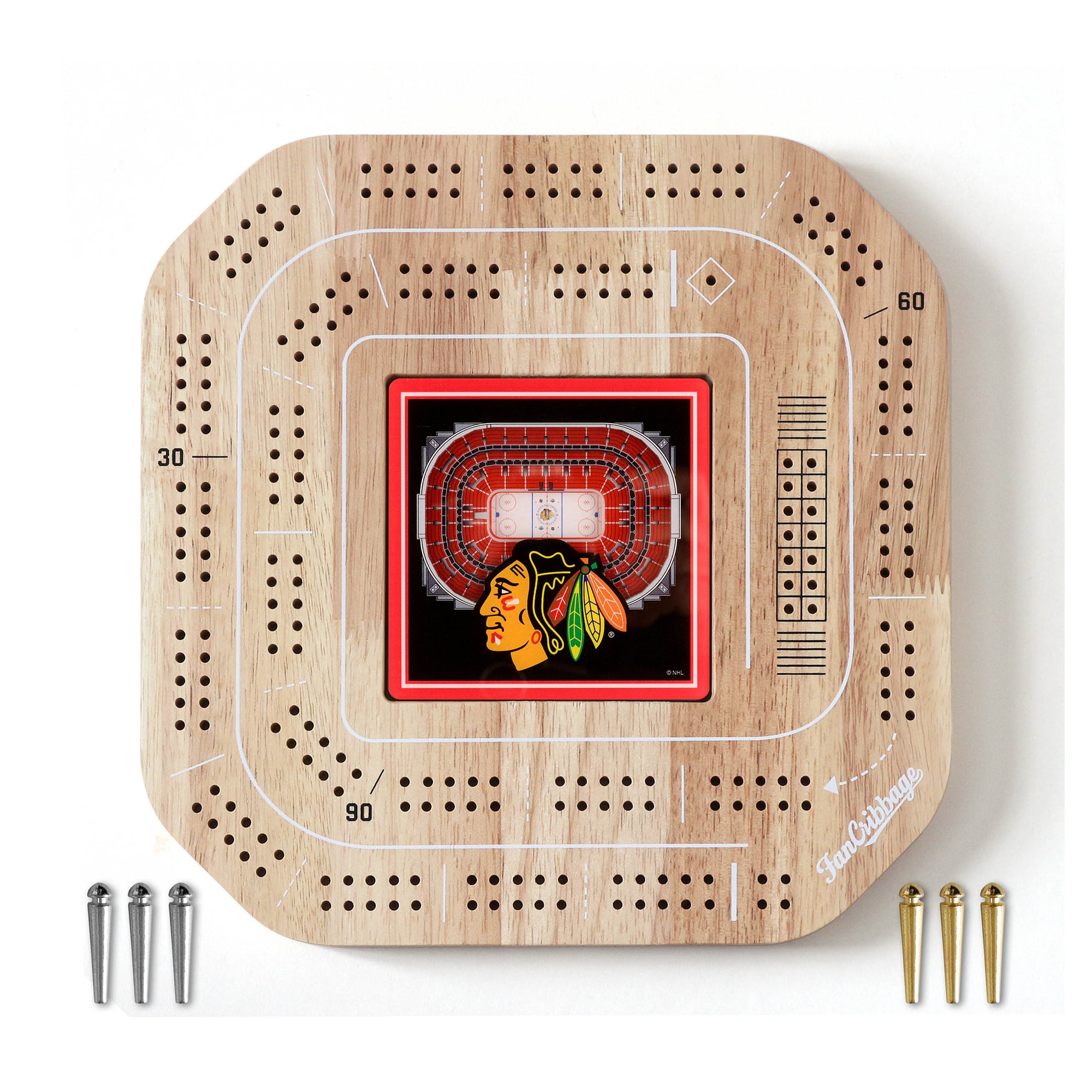 IDNA Chicago Blackhawks StadiumView Cribbage Game