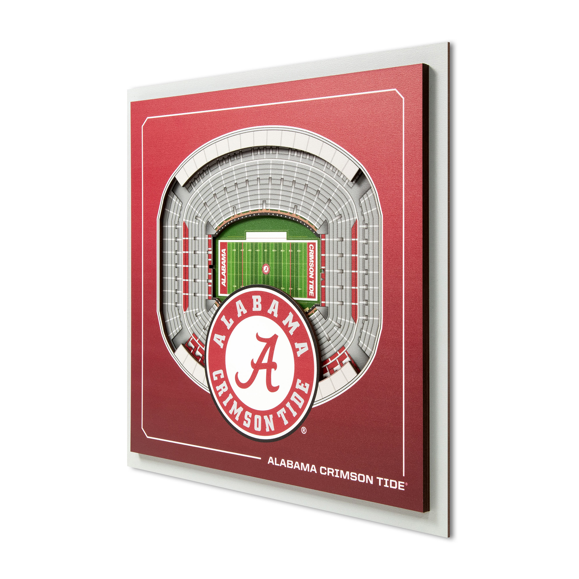 IDNA Alabama Crimson Tide 12" x 12" Stadium Series 3D Wall Art