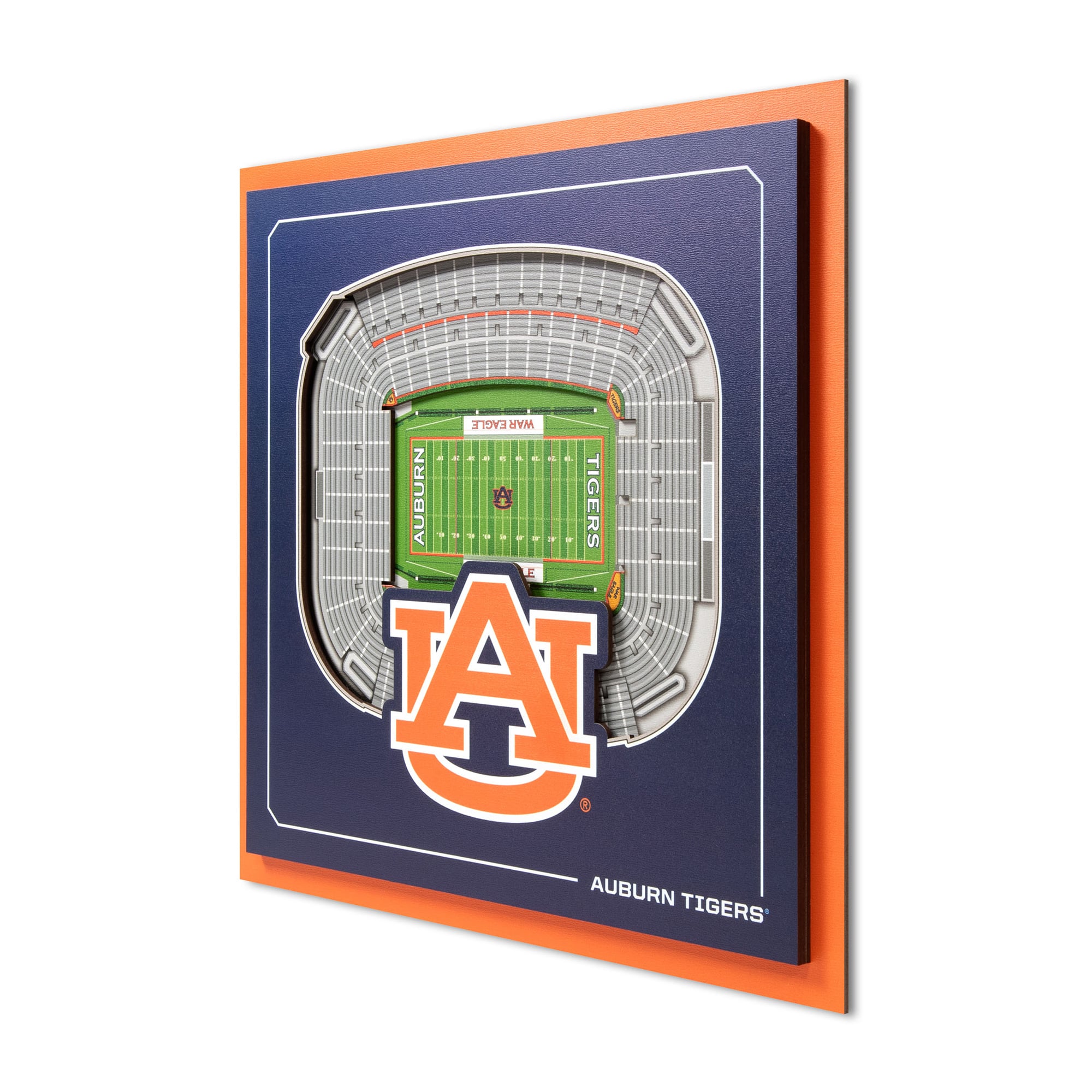 IDNA Auburn Tigers 12" x 12" Stadium Series 3D Wall Art
