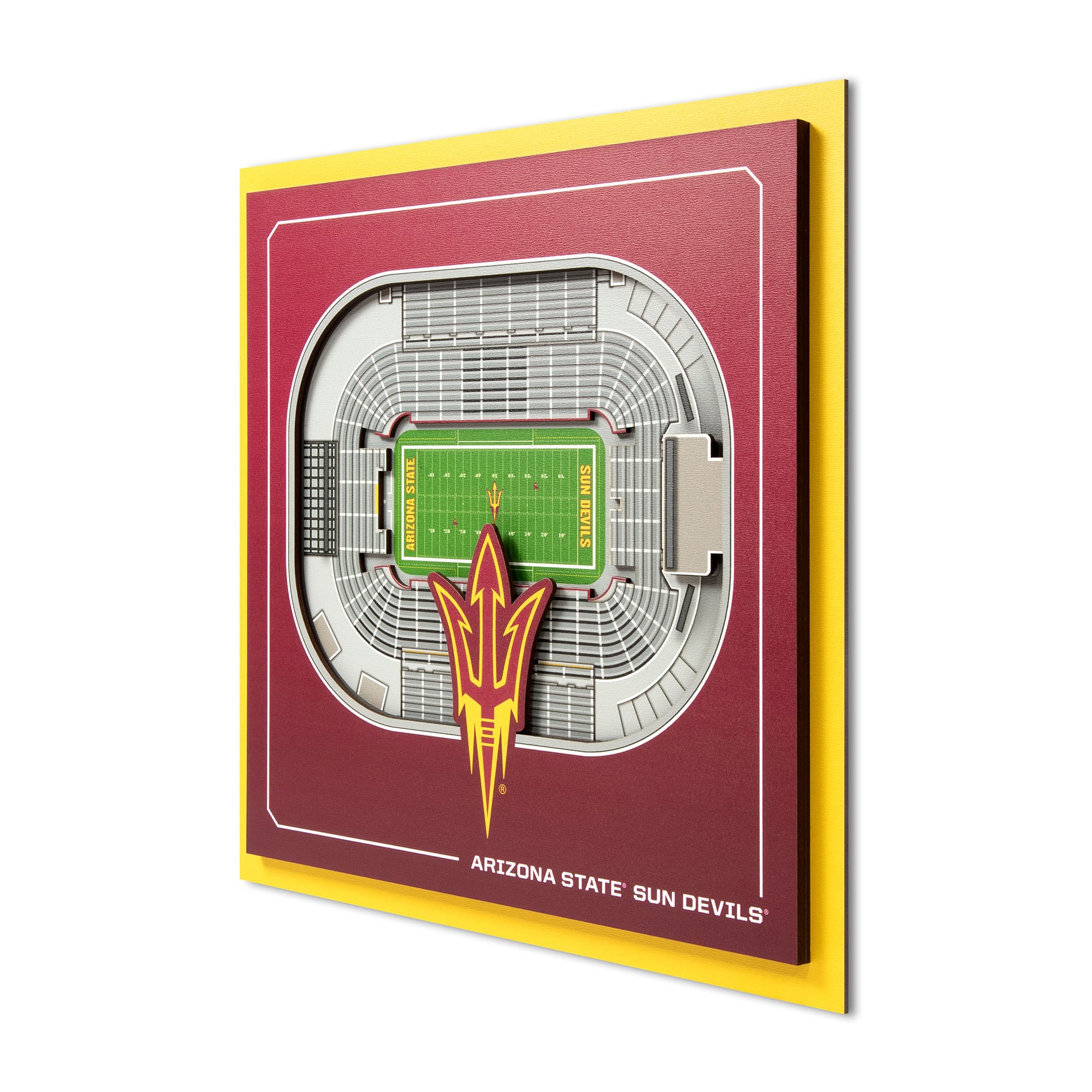 IDNA Arizona State Sun Devils 12" x 12" Stadium Series 3D Wall Art