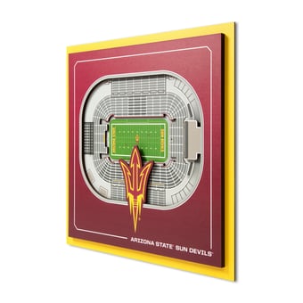 IDNA Arizona State Sun Devils 12" x 12" Stadium Series 3D Wall Art