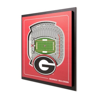 IDNA Georgia Bulldogs 12" x 12" Stadium Series 3D Wall Art