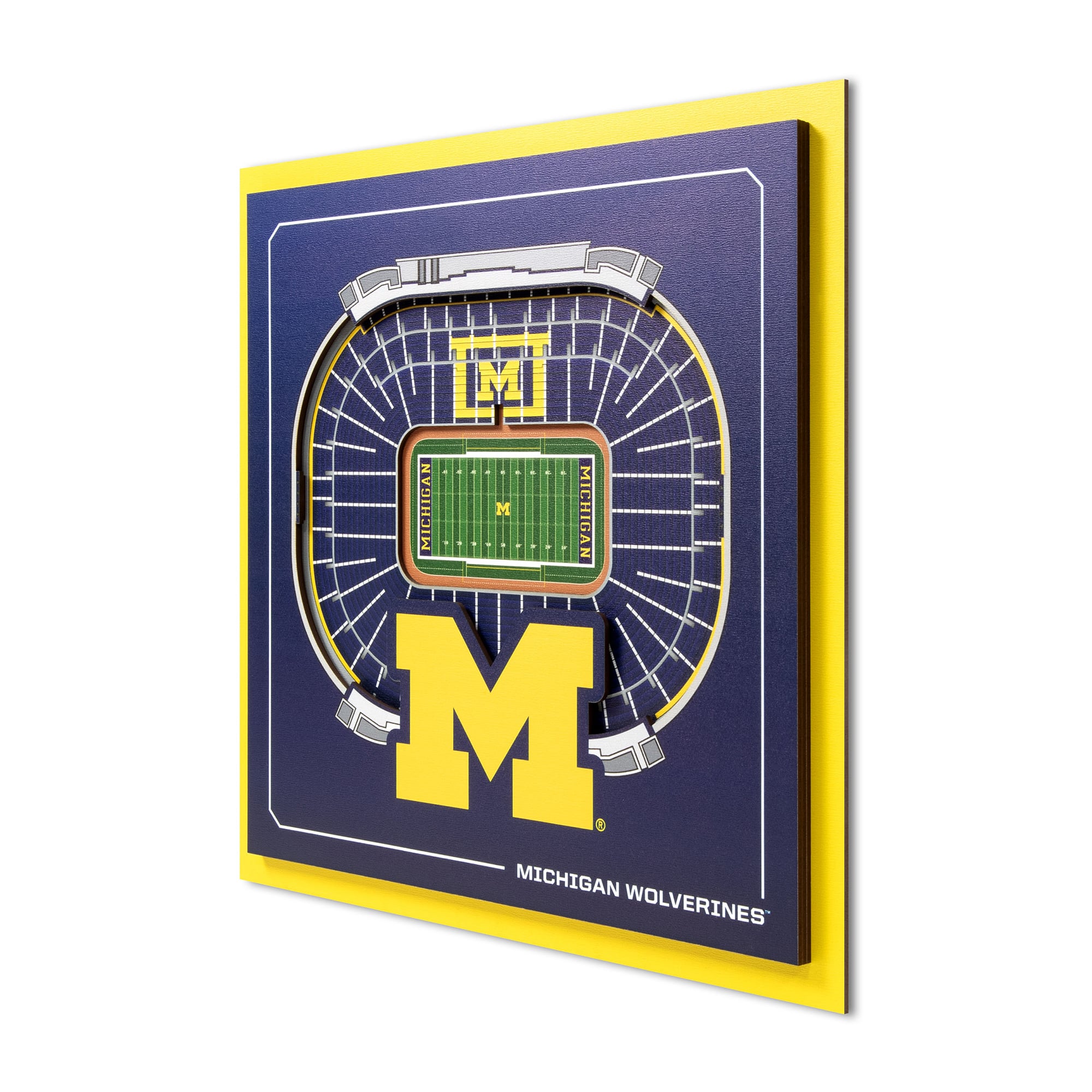 IDNA Michigan Wolverines 12" x 12" Stadium Series 3D Wall Art