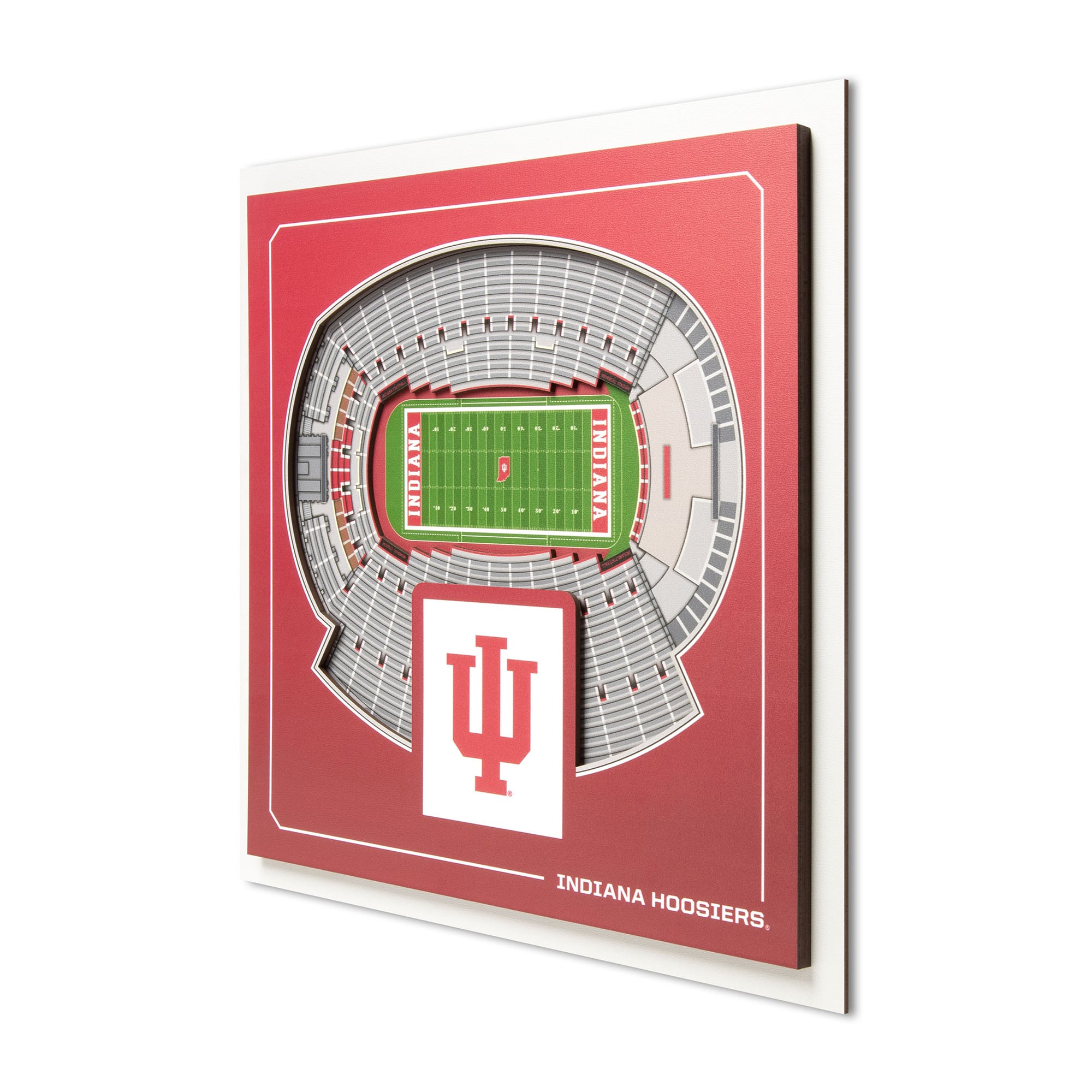 IDNA Indiana Hoosiers 12" x 12" Stadium Series 3D Wall Art