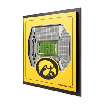 IDNA Iowa Hawkeyes 12" x 12" Stadium Series 3D Wall Art