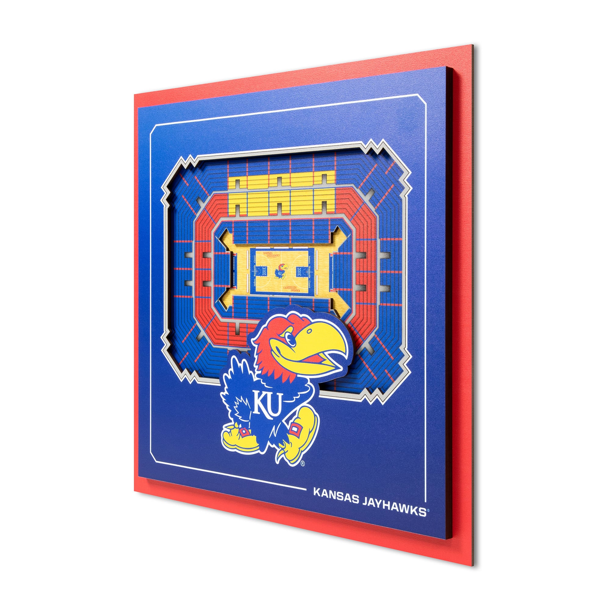 IDNA Kansas Jayhawks 12" x 12" Stadium Series 3D Wall Art