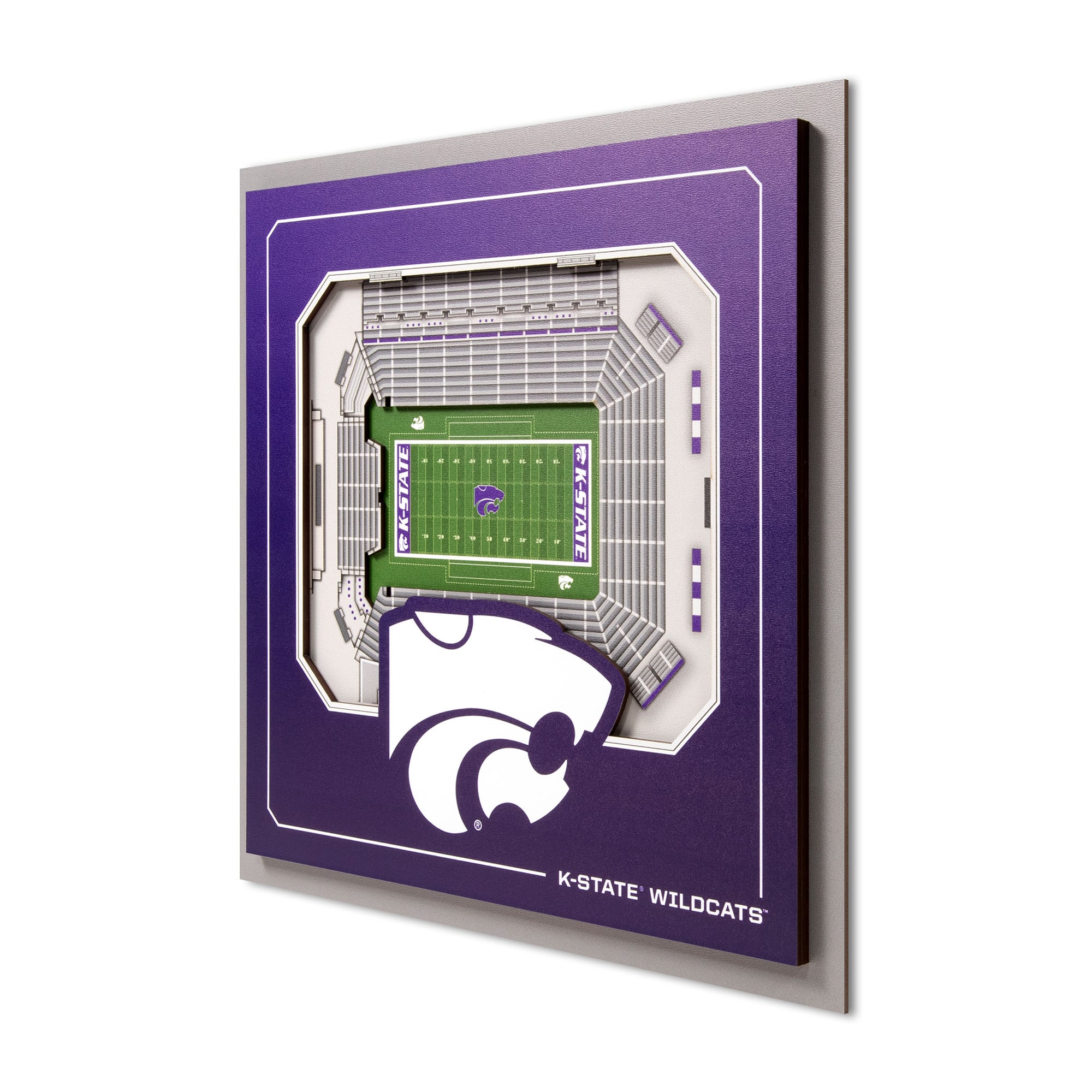 IDNA Kansas State Wildcats 12" x 12" Stadium Series 3D Wall Art