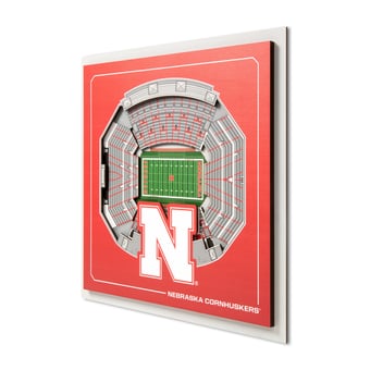 IDNA Nebraska Huskers 12" x 12" Stadium Series 3D Wall Art