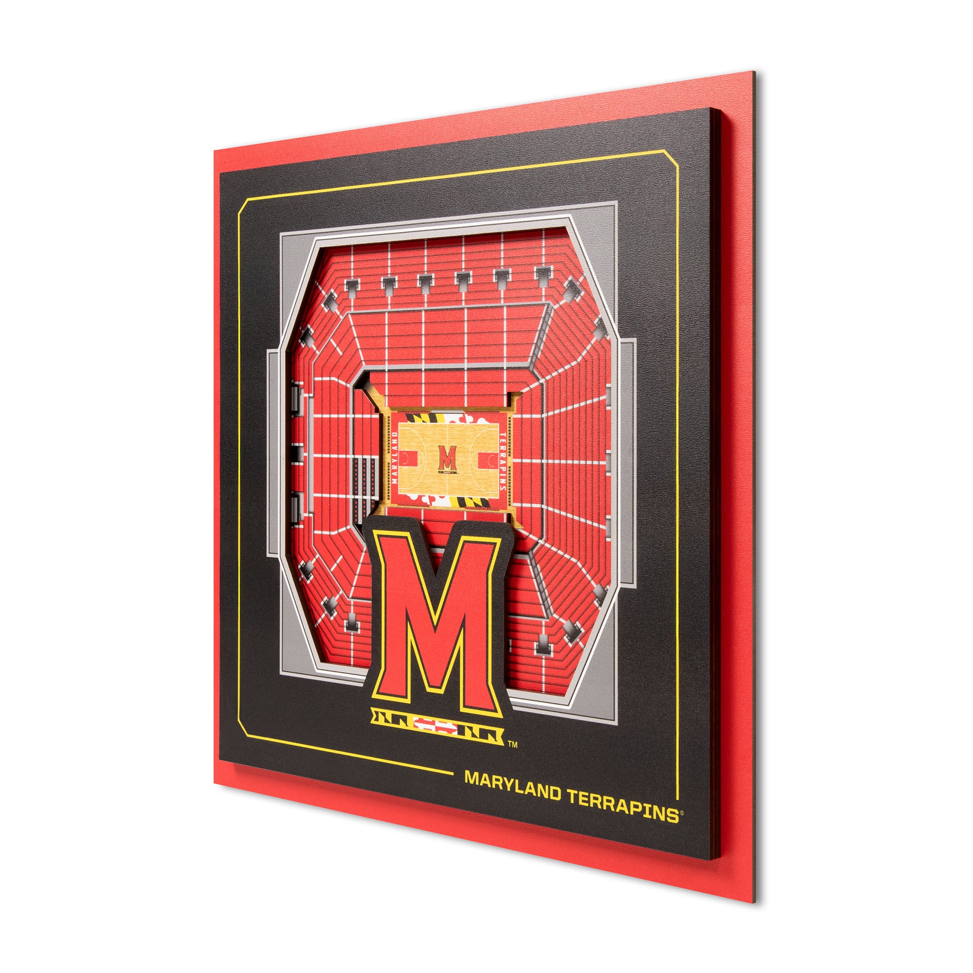 IDNA Maryland Terrapins 12" x 12" Stadium Series 3D Wall Art