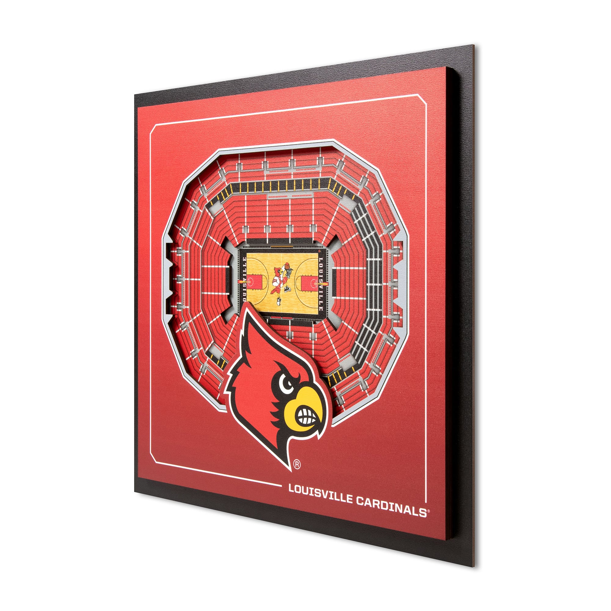 IDNA Louisville Cardinals 12" x 12" Stadium Series 3D Wall Art