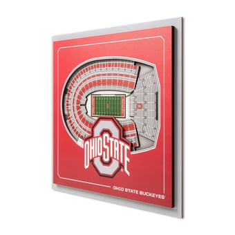 IDNA Ohio State Buckeyes 12" x 12" Stadium Series 3D Wall Art