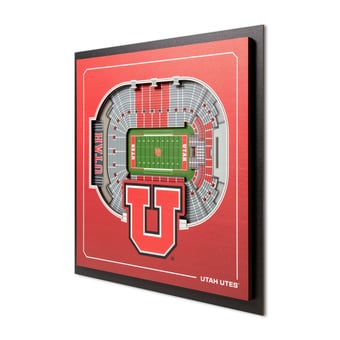 IDNA Utah Utes 12" x 12" Stadium Series 3D Wall Art