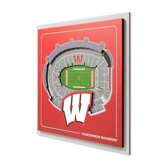 IDNA Wisconsin Badgers 12" x 12" Stadium Series 3D Wall Art
