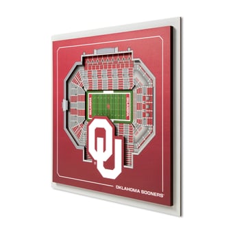 IDNA Oklahoma Sooners 12" x 12" Stadium Series 3D Wall Art