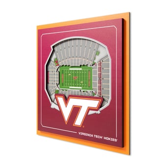 Fanpoint Virginia Tech Hokies 12" x 12" Stadium Series 3D Wall Art