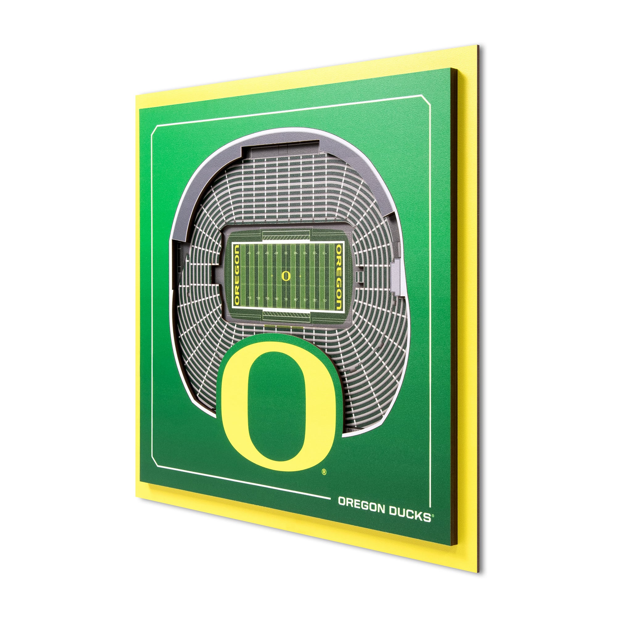 IDNA Oregon Ducks 12" x 12" Stadium Series 3D Wall Art