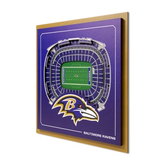 IDNA Baltimore Ravens 12" x 12" Stadium Series 3D Wall Art