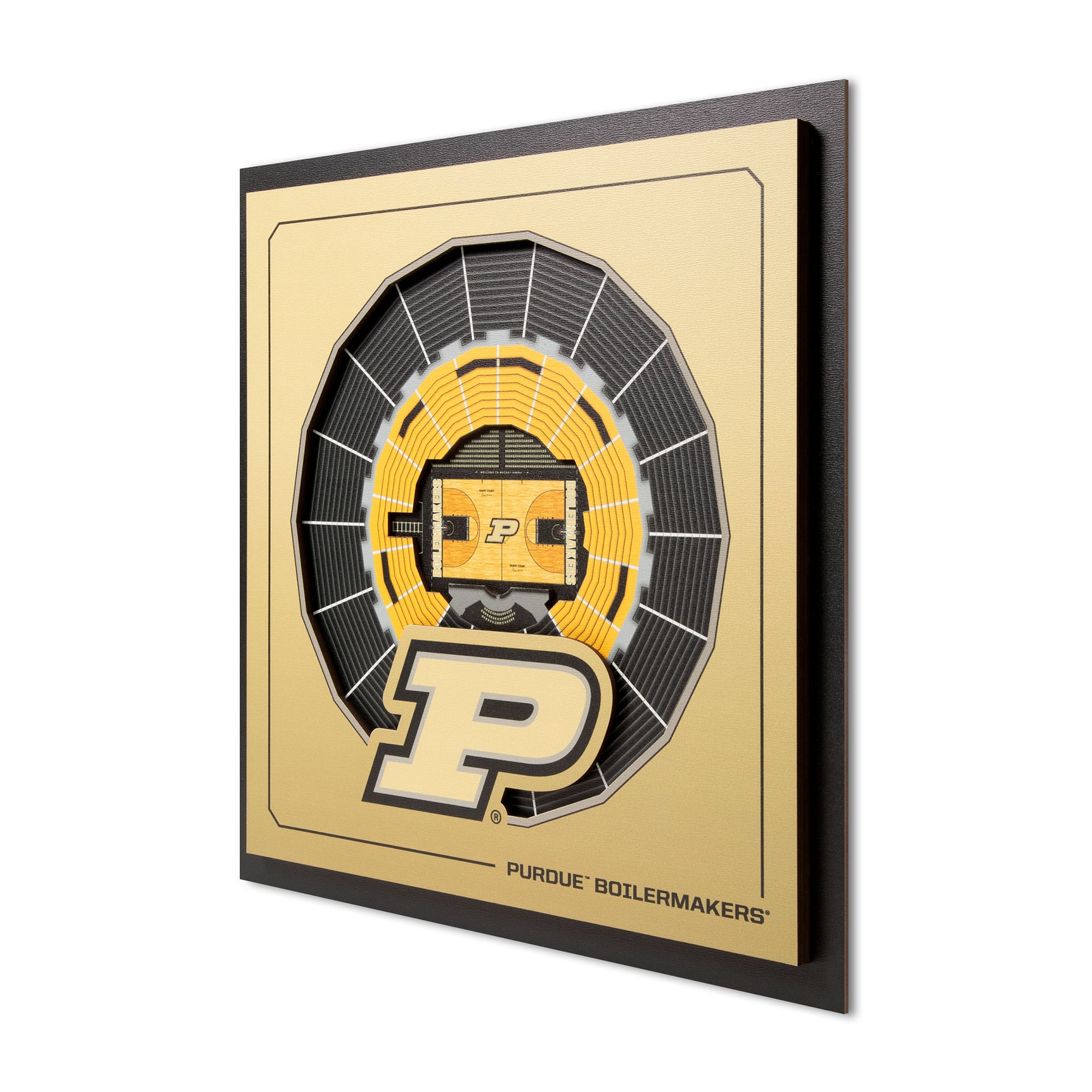 IDNA Purdue Boilermakers 12" x 12" Stadium Series 3D Wall Art