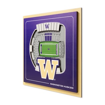 IDNA Washington Huskies 12" x 12" Stadium Series 3D Wall Art