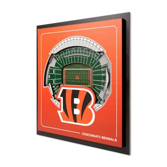 IDNA Cincinnati Bengals 12" x 12" Stadium Series 3D Wall Art