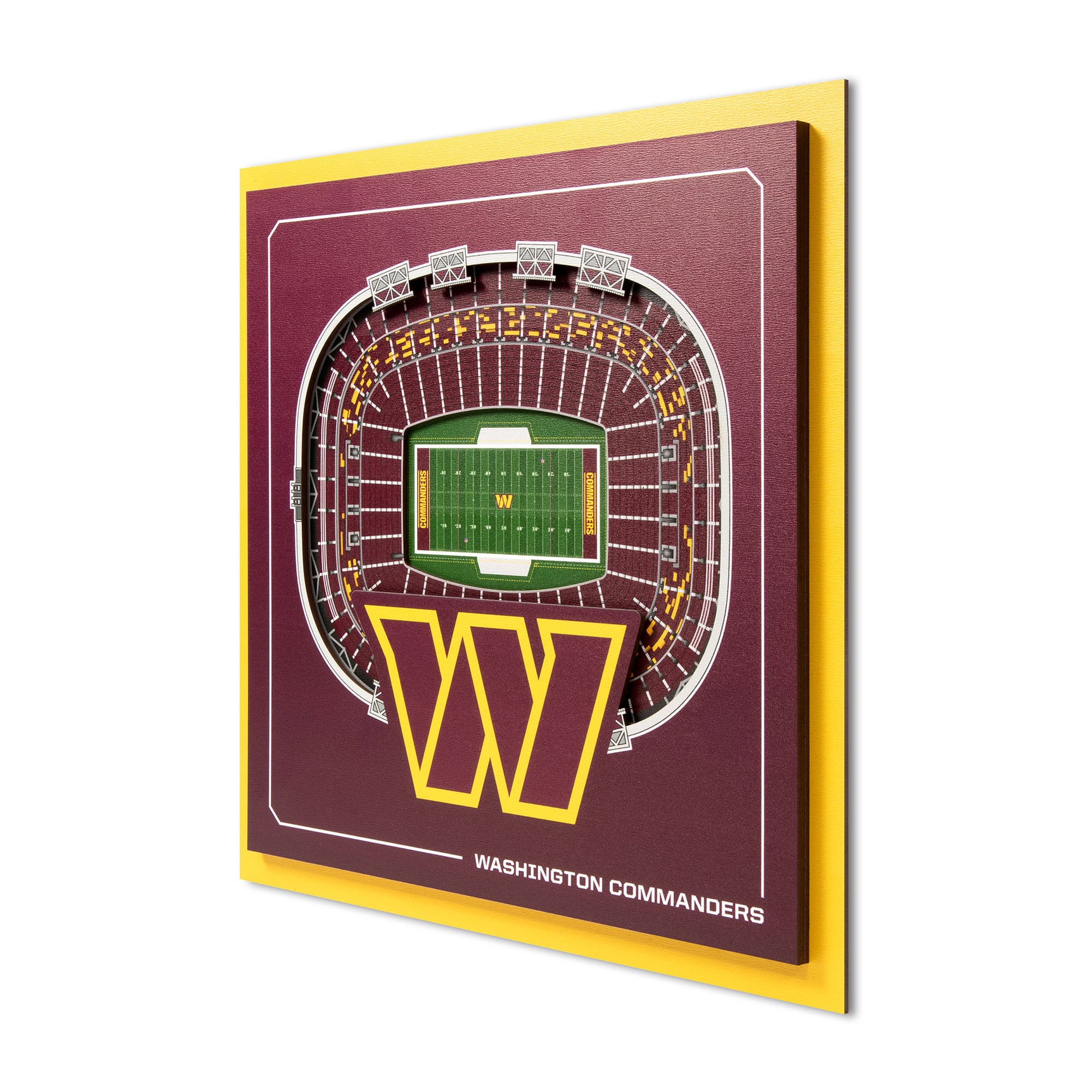 IDNA Washington Commanders 12" x 12" Stadium Series 3D Wall Art